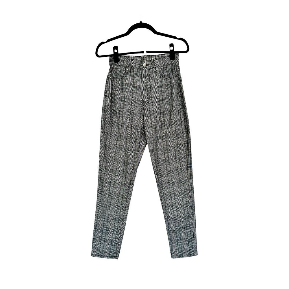 American Eagle Plaid Mom Jean